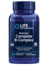 Prolongation de vie BioActive Complete B-Complex, Soutien du cœur, du cerveau et du nerf, Énergie saine, Métabolisme, Complexe B complet, 60 Capsules végétariennes