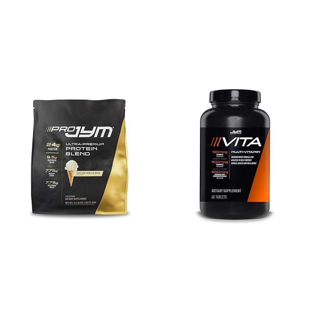Supplément JYM Science PRO JYM 45 portions - Tahitian Vanilla Bean & tamin & Mineral Support, Vitamine A, C, B6, B12, E, K, Boron, Biotine, Potassium 60 comprimés