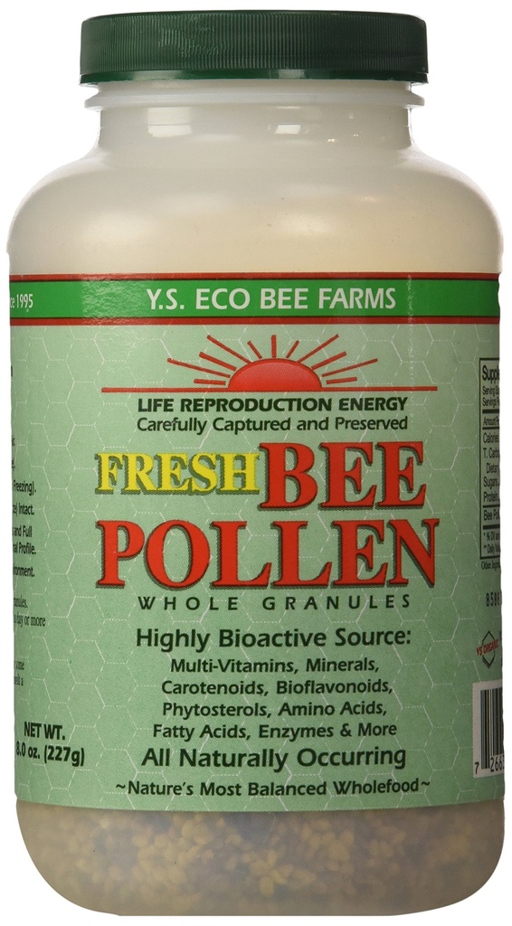 Y.S. Bios Pollen frais Granules entières d'abeilles, 8 once
