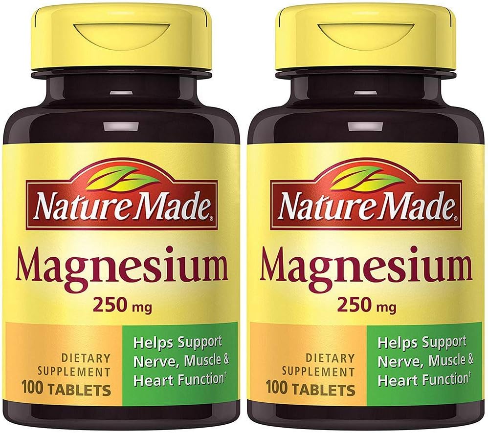Magnésium naturel (oxyde) 250 mg, 100 comprimés (2 bouteilles)