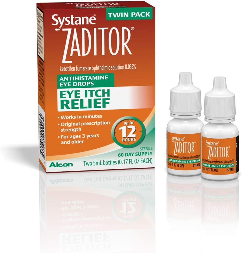Zaditor Antihistamine Eye Drops, Twin Pack, 5-mL Each