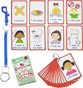 Besoins spéciaux Mes cartes de communication pour Ed spécial, délai de parole Enfants non verbales et adultes avec autisme 27 cartes Flash pour l'aide visuelle ou cartes de repère