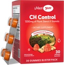 Maxi Health - Cholesterol Gummies with 1200mg of Plant Sterols & Stanols - Kosher Gluten Free Healthy Cholesterol Supplements 60 ct