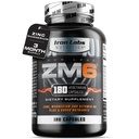 Iron Labs ZM6 – 3 mois d'approvisionnement – supplément d'aspartate de magnésium de zinc – 180 capsules végétariennes – suppléments de magnésium et de zinc pour hommes et femmes