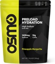 Pochette en poudre de pré-traitement Osmo - Comprend un bicarbonate de sodium élevé, du magnésium, du potassium, des glucides et des vitamines, du sucre de canne, des crampes et de la déshydratation - Margarita d'ananas (poupée)