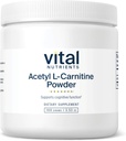Nutriments vitaux Poudre d'acétyle L-Carnitine: Cerveau, mémoire et supplément de soutien cognitif.