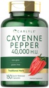 Carlyle Cayenne Capsules de poivres : 40 000 HU, Supplément sans OGM et sans gluten