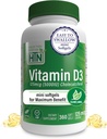 Santé Thru Nutrition Vitamine D3 5000iu 360 Mini Softgels pour l'offre maximale de l'année d'utilité $ 125mcg Cholecalciferol $ 3rd Party Tested $ Non-OGM USP Grade en bio EVOO.Immune Health Support