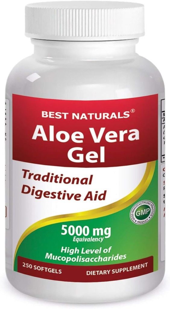 Meilleurs naturels Aloe Vera Gel 5000 mg 250 Softgels