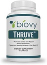 Thruve long-terme Constipation Relief Supplément - Probiotiques, prébiotiques, laxatifs naturels et fibre tout en capsules faciles à avaler - Meilleur supplément laxatif à base de plantes pour la constipation - 60 pilules