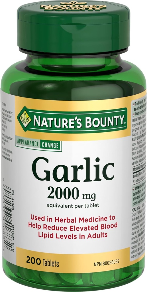 Aile de Bounty de la nature 2000mg, 200 comprimés