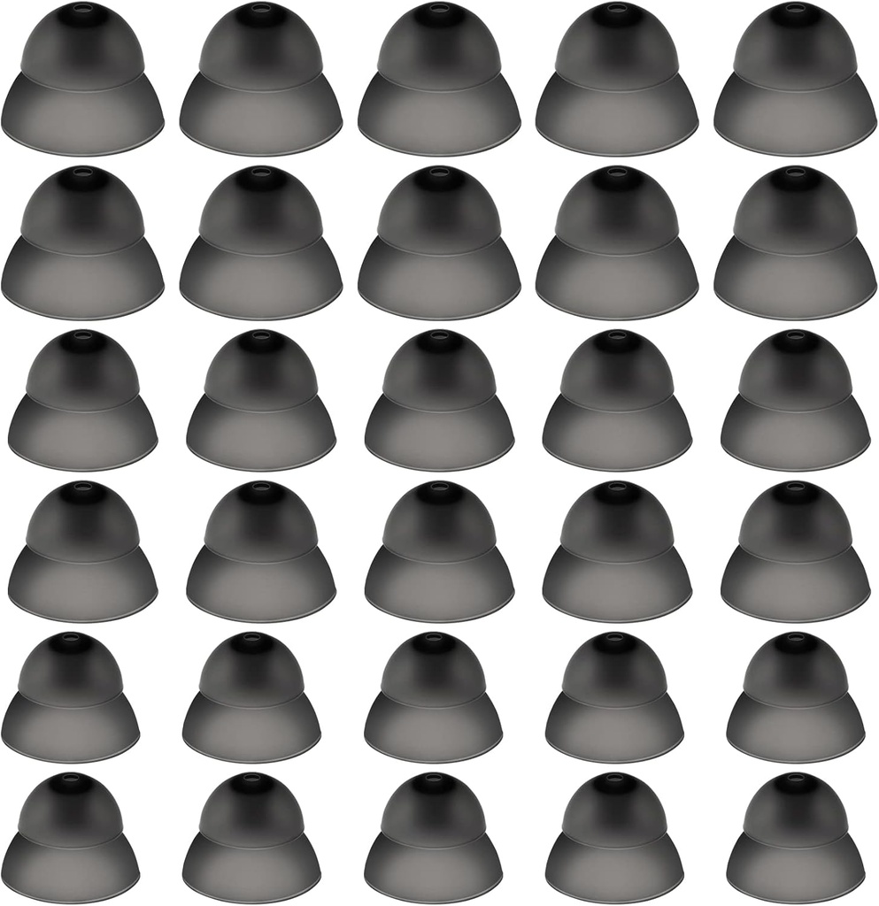 30 Pcs Dome Aid auditif Silicone Aid auditif Domes Aid auditif Puissance moyenne Petite Fermer Conseils d'oreille Audition Direct Grande puissance pour l'audition Accessoires de résonance(Noir)