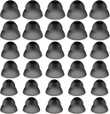 30 Pcs Dome Aid auditif Silicone Aid auditif Domes Aid auditif Puissance moyenne Petite Fermer Conseils d'oreille Audition Direct Grande puissance pour l'audition Accessoires de résonance(Noir)