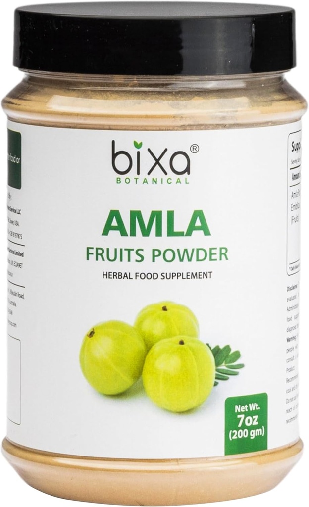 Bixa BOTANICAL (en anglais seulement) Amalaki Amla Berries Powder (en anglais seulement) Indian Gooseberry (en anglais seulement) Riche en vitamine naturelle C (en anglais seulement) Non GMO (en anglais seulement) Sans gluten (en anglais seulement) Pas de conservateurs (en anglais seulement)