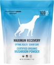 Om Mushroom Matrix Maximum Recovery Mushroom Supplément pour animaux de compagnie Poudre, soutient la santé optimale et soins aux aînés pour chiens et chats, 200 Grams, 7,1 oz