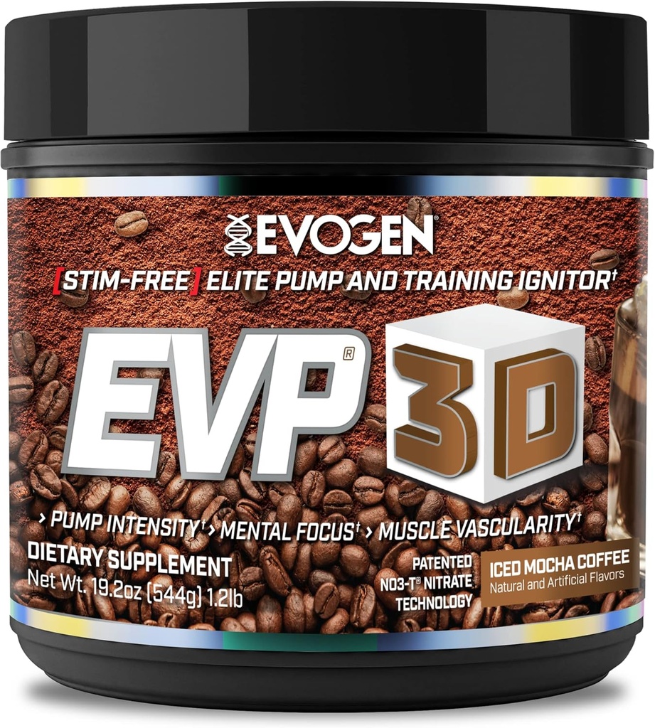 Evogen EVP 3D - Stim Free Pre Workout poudre pour les hommes et les femmes