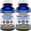 Stonehenge Health Dynamique Liposomique Vitamine C + Suppléments d'immunité dynamique pour soutenir le système immunitaire, la synthèse collagène et la santé cérébrale