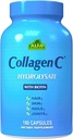 CollagenC - Collagen Hydrolysate Capsules avec Biotine par Alfa Vitamines - Supplément nutritionnel anti-âge pour la peau, les ongles et le rajeunissement des cheveux - Supports os et muscles - Fabriqué aux États-Unis - 180 capsules