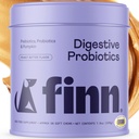 Probiotiques digestifs Finn pour chiens - Support complet du système digestif avec citrouille, prébiotiques et probiotiques vivants - Vet recommandé et fabriqué aux États-Unis - 90 Chews mous (Peanut Butter)