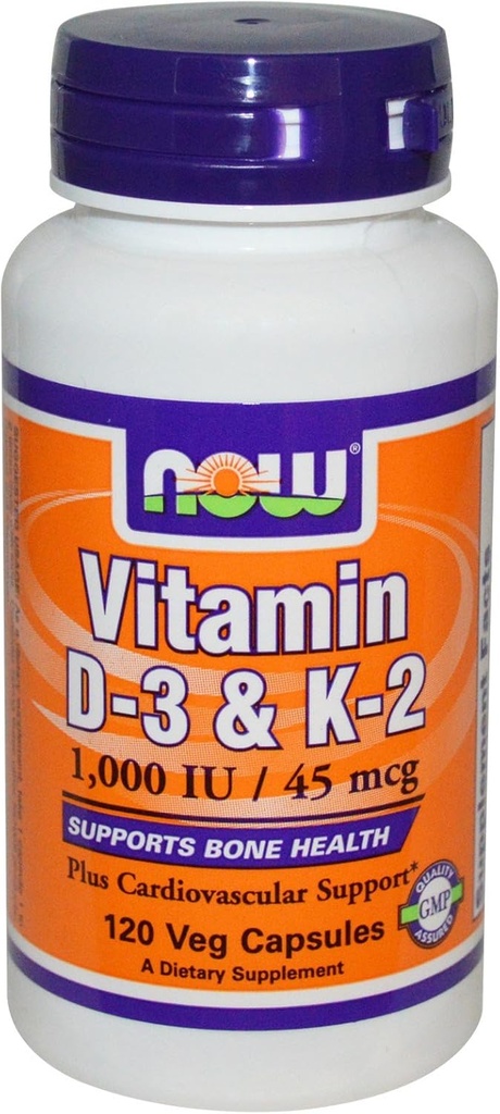 Vitamine D-3 et K-2 120 VegiCaps (paquet de 2)