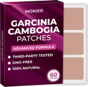 Patchs Garcinia Cambogia (paquet de 60) - 100% naturel pour les femmes et les hommes - avec B12 & Potassium - Énergie, Focus & Soutien corporel - Formule améliorée