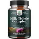 Soutien du foie Thistle de lait Supplément pour nettoyer le foie Detox & Repair - Le thistle de lait avancé et supplément de racine de dandelion avec extrait d'artichaut - Capsules de dandelion pour détox - 60 Ct