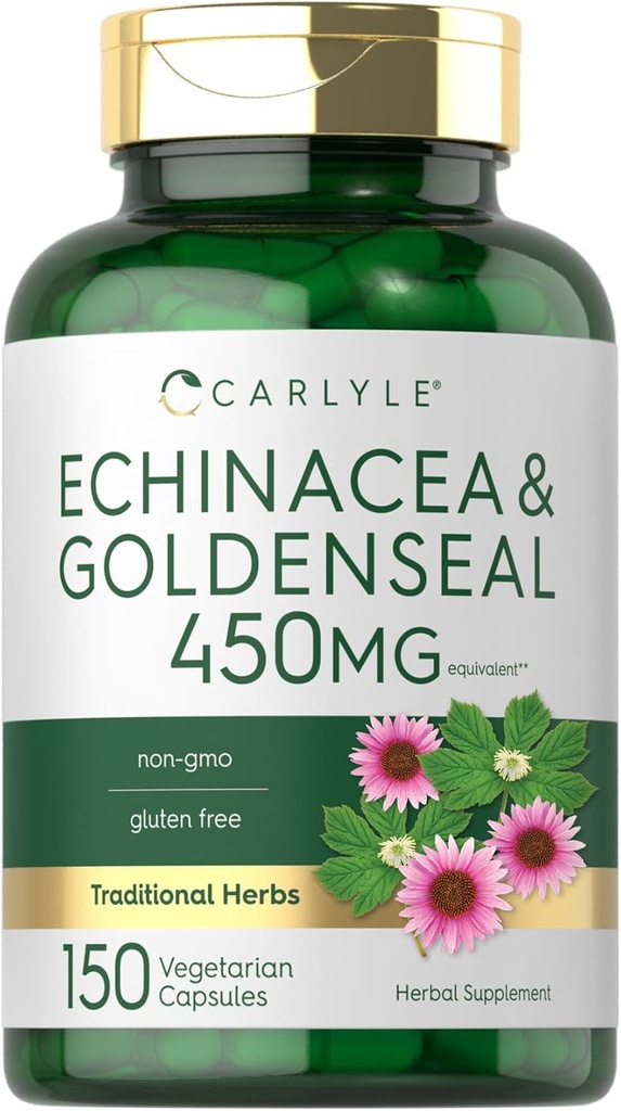 Carlyle Echinacea Capsules de seaux d'or : 150 Count.
