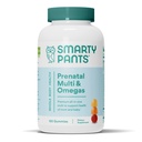 SmartyPants Vitamines prénatales pour femmes, Gommies multivitamines : Huile de poisson Omega 3 (EPA/DHA), Biotine, Méthylfolate, Vitamine D3, C, Vitamine B12, B6, A, K & Zinc, Inositol, 120 Compte (30 jours)