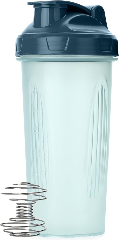 Bouteilles pour mélange de protéines, 28 oz, 1 emballage, clair, bouteille pour mélangeur de protéines avec boule de fouet, bouteille pour mélangeur