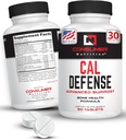 Supplément pour les os - Cal Defense Bone Strength Calcium Suppléments pour les femmes et les hommes - avec du calcium avec vitamine D, C, K, Magnésium, Bromelain et Iprimlavone pour les os plus forts 90 comprimés de calcium