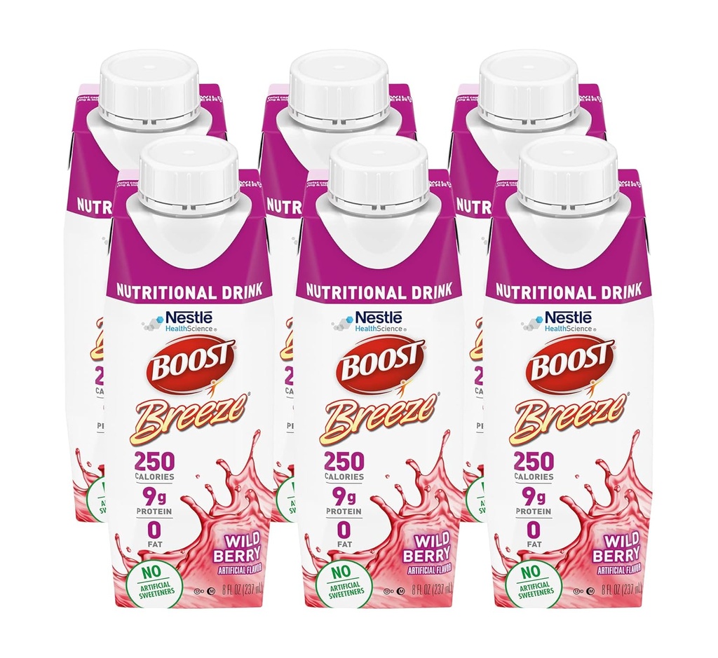 Boost Breeze boisson nutritionnelle Wildberry, 8 Fl Oz (paquet de 6)