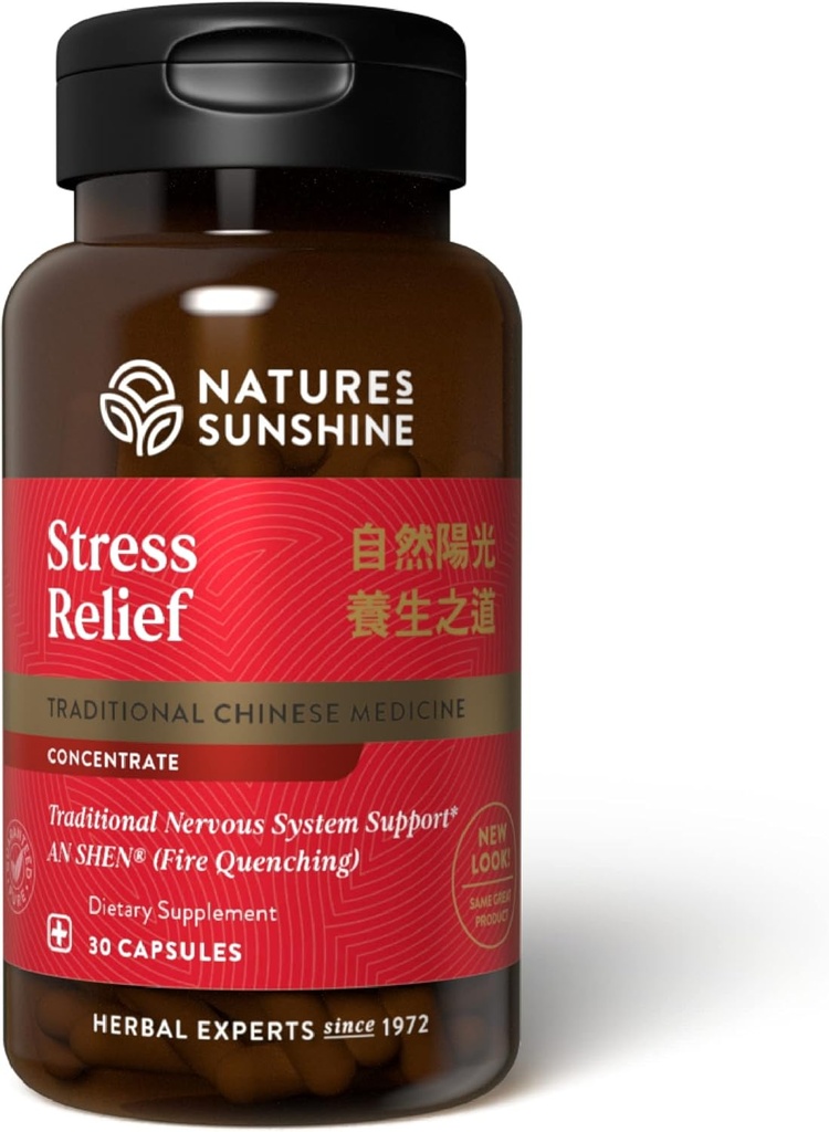 Natures's Sunshine Stress Relief, concentré chinois de TCM, 30 Capsules