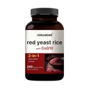Riz de levure rouge avec CoQ10, 240 Capsules de Veggie. Supplément à base de plantes pour la santé cardiaque – Soutien antioxydant pour l'énergie et la santé cardiaque – Non-OGM