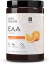 Dr Mercola Pure Power Acides aminés essentiels avec BCAA, Orange Flavor, 12,3 oz (350 g), 30 portions, 8 g d'EAA, 6 g de BCAA, 0 g de sucre, non-OGM, NSF certifié pour le sport