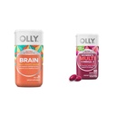 OLLY Ultra Strength Cerveau Softgels, Nootropic, soutient la santé cérébrale Fonction, Mémoire, Focus & Ultra Femmes Multi Softgels, la santé globale et le soutien immunitaire, Oméga-3, Fer, Vitamines A, D