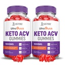 Laboratoires justifiés (2 Pack Ultra Quick Keto ACV Advanced Formula 1000MG vinaigre de cidre de pomme formulé avec jus de betterave de grenade poudre B12 Vegan Non OGM 120 Gummies