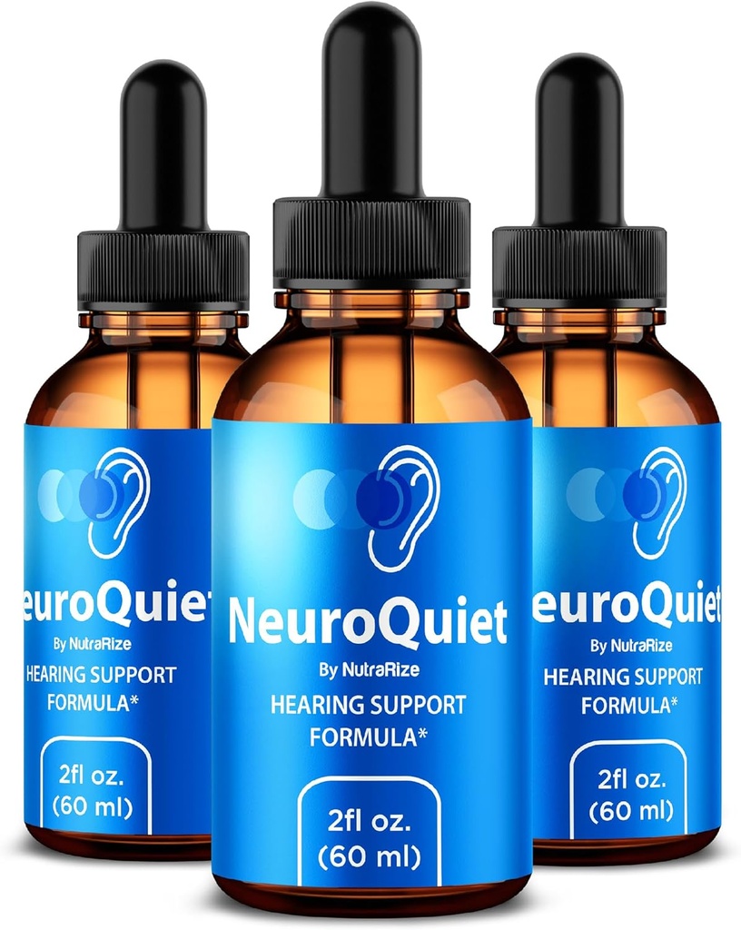 NutraRize (Pack of 3 NeuroQuiet Drops – Official Hearing Support Formula with All-Natural Ingredients to Help Maintain Healthy Auditory Function, Premium Gotas Review (90 Servings)