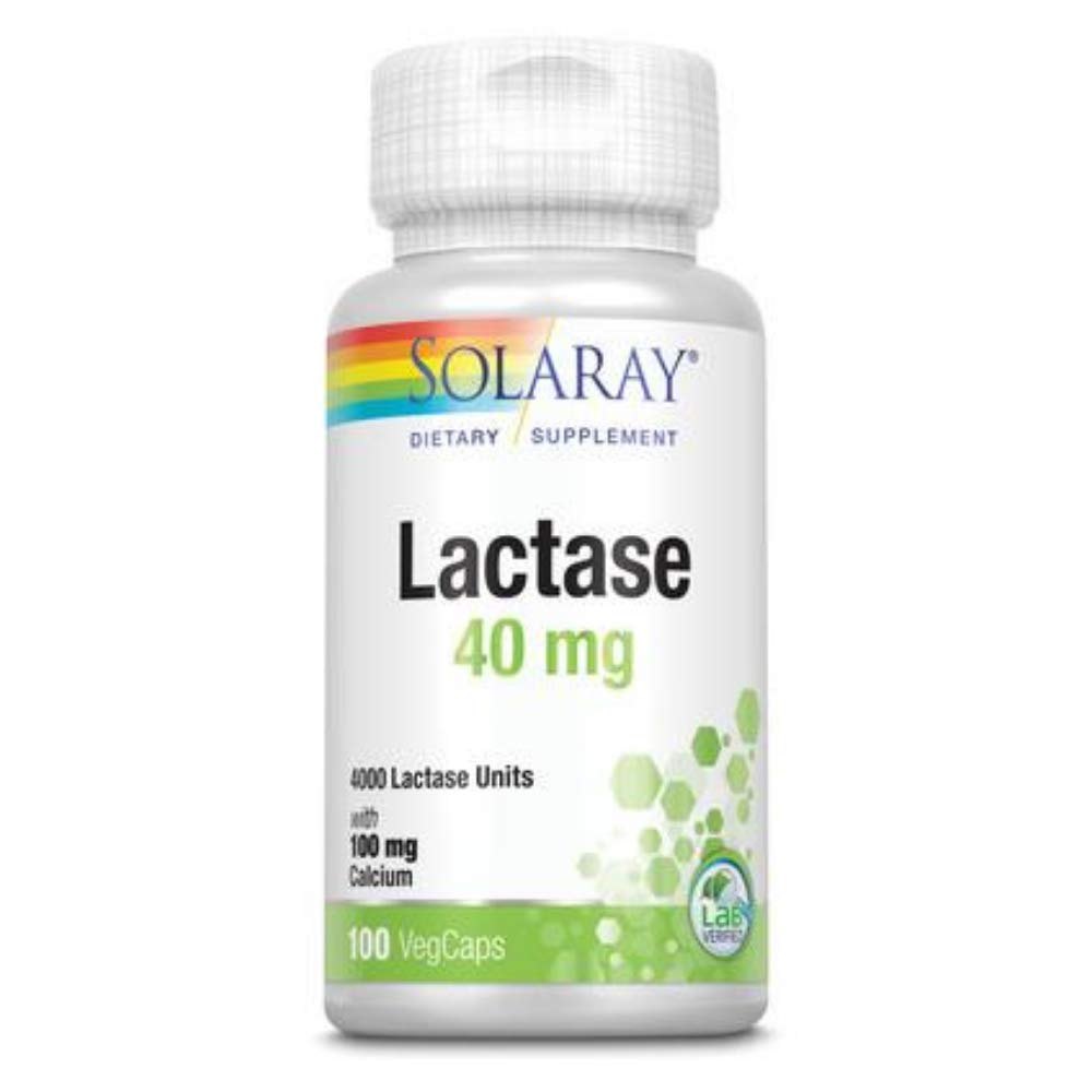SOLARAY Capsules de lactase, 40mg