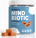 MindBiotic Cerveau et supplément de santé digestive du Dr Nandi - KSM-66 Ashwagandha, probiotiques et prébiotiques - soutient la mémoire, la concentration, l'énergie et la connexion Gut-Brain - 300MG - 60 Cinnamon Chews caramel