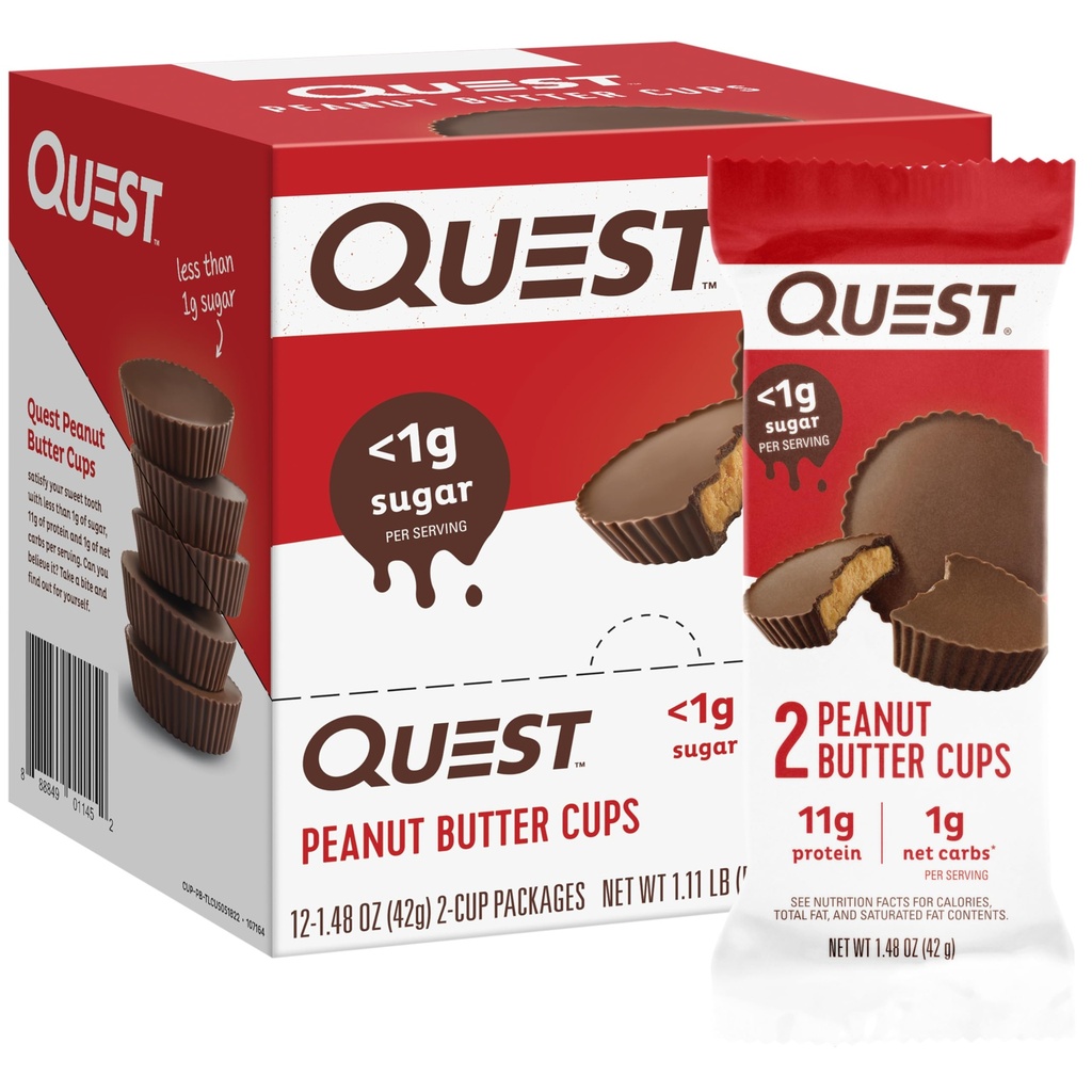 Quest Nutrition Bouteilles de beurre d'arachide, 11g de protéines, 1g de sucre, faible teneur en glucides, sans gluten, Keto Friendly, 12 Compte
