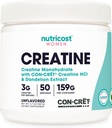 Nutricost Poudre monohydratée de créatine pour femmes, micronisée, non aromatisée, 50 portions - végétarienne, non-OGM, sans gluten