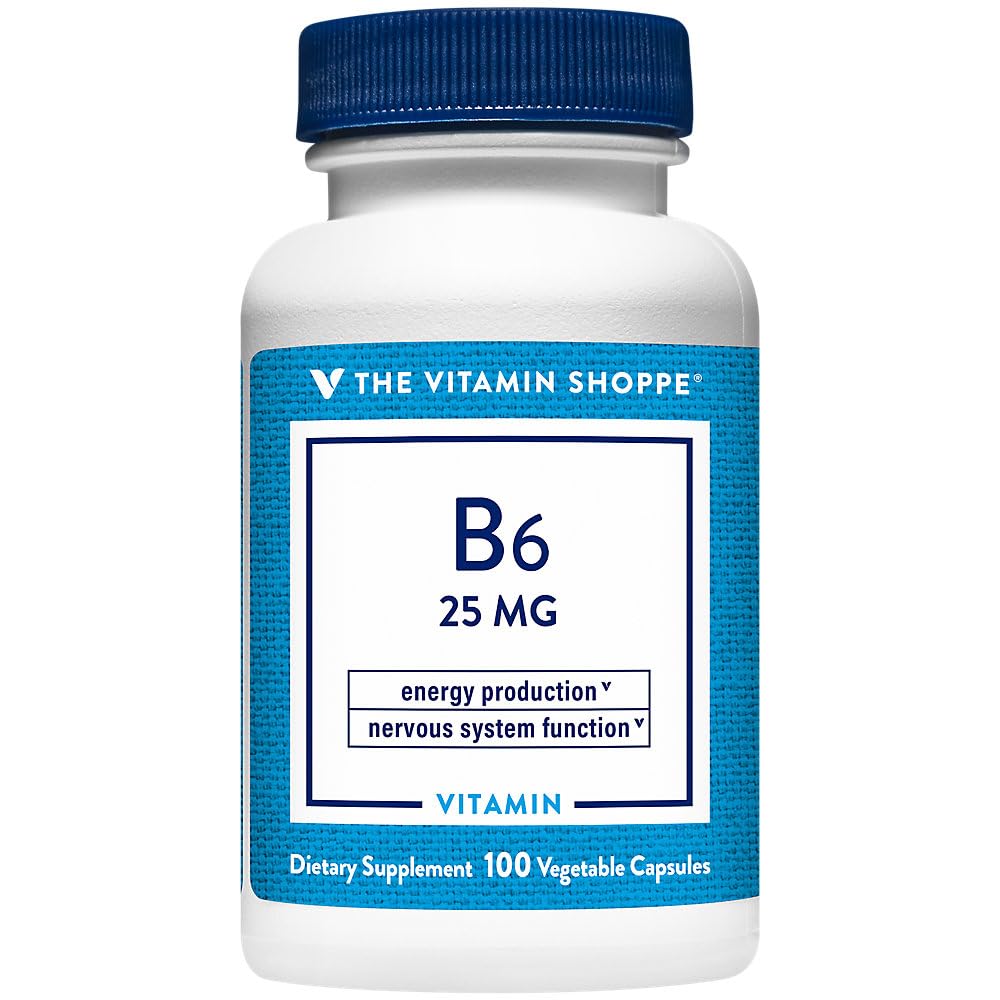 La vitamine B6 a soutient la production d'énergie a 25 MG (100 capsules végétales)
