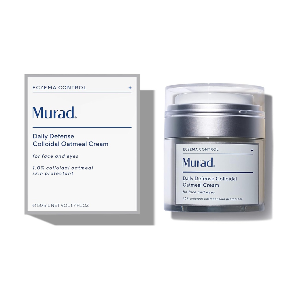 Murad Eczema Control Daily Defense Crème colloïdale d'avoine – Hydratant du visage rouge et démangeaison - Soin de peau apaisant et hydratant, 1,7 Fl Oz