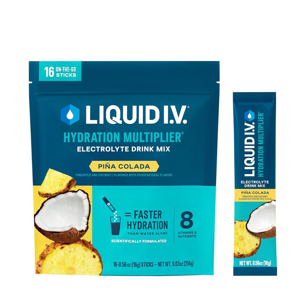 Liquid I.V.® Multiplier d'hydratation® - Piña Colada - Packs de poudre d'hydratation (paquet de 12)