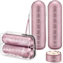 [2 Pack] Zannaki Metal Travel Pill Organizer, Portable Waterproof Weekly Pill Box, grand contenant en alliage d'aluminium, BPA gratuit 7 jours de médecine quotidienne Organisateur de la vitamine, supplément