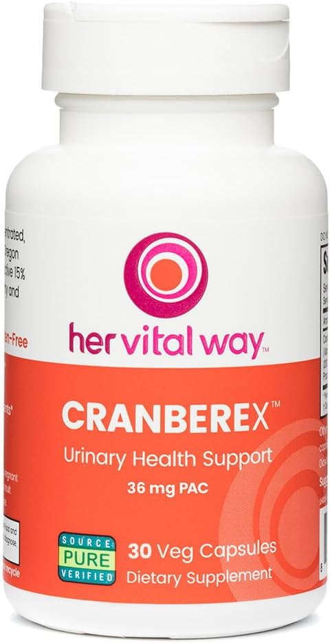 Cranberex - Pilules de canneberge pour les femmes et les hommes - Supplément de canneberge avec 36mg PAC - Capsules d'extrait de canneberge pour la santé et les soins rénaux urinaires - 30 Capsules de légumes