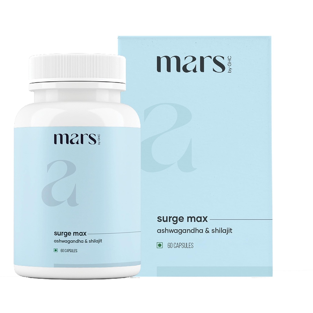 Mars Surgemax Capsules naturelles avec Shilajit & Safed Musli.