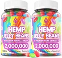 HempTotalement (2 Packs) Haricots de chanvre pour le stress 2 000 000 Supplément de chanvre Premium pour améliorer le sommeil, stimuler l'humeur - 300 Cts