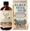 Black Seed Oil 8 oz - Cold Pressed Éthiopien Black Cumin Nigella Sativa, 3X Thymoquinone, 100% Pure & Organic Liquide dans la bouteille en verre - Supporte la santé immunitaire, des cheveux et de la peau