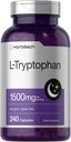 Horbäach L Tryptophane 1 500mg Capsules de 240 Count de la formule de nuit, sans OGM, supplément sans gluten